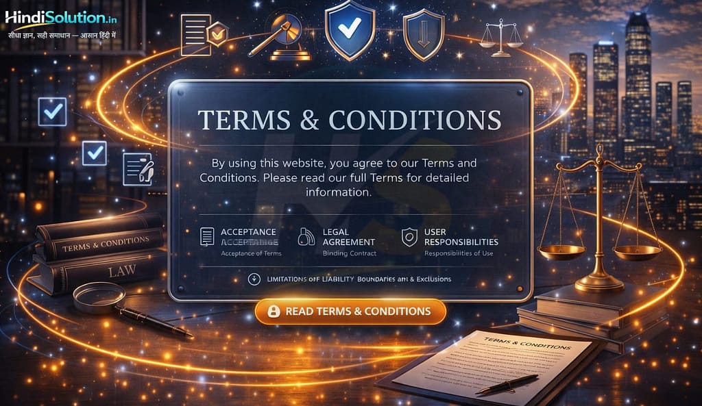 HindiSolution Terms & Conditions