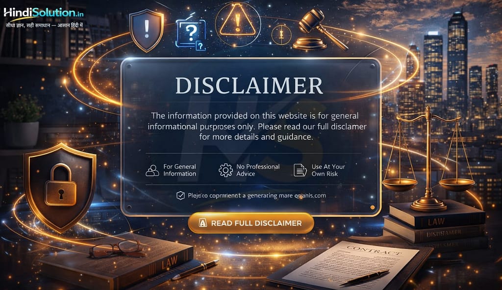 HindiSolution Disclaimer